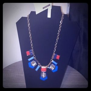 Lee Angel Red White and Blue Gold Necklace